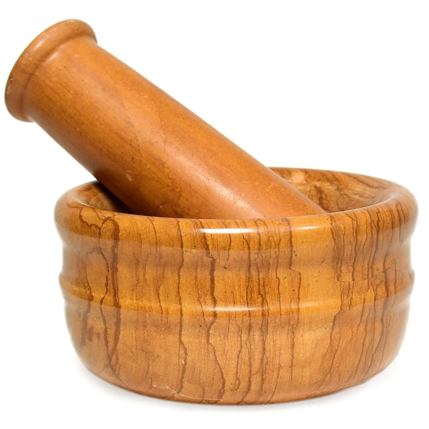 5 inches Stone Mortar and Pestle Set Hand Grinder Kharal Imam Dasta
