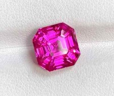 8 Ct Natural EGL CERTIFIED Royal Pink Sapphire Asscher Cut Loose Gemstone .