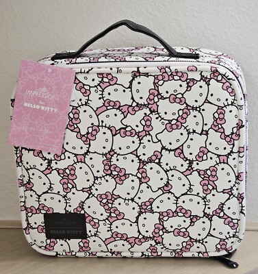 Hello Kitty Sanrio Impressions Vanity White Multi Compartment Cosmetic Bag  Case