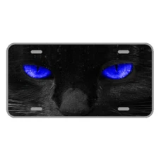Custom Personalized License Plate Car Auto Tag Design With Cat Blue Eyes