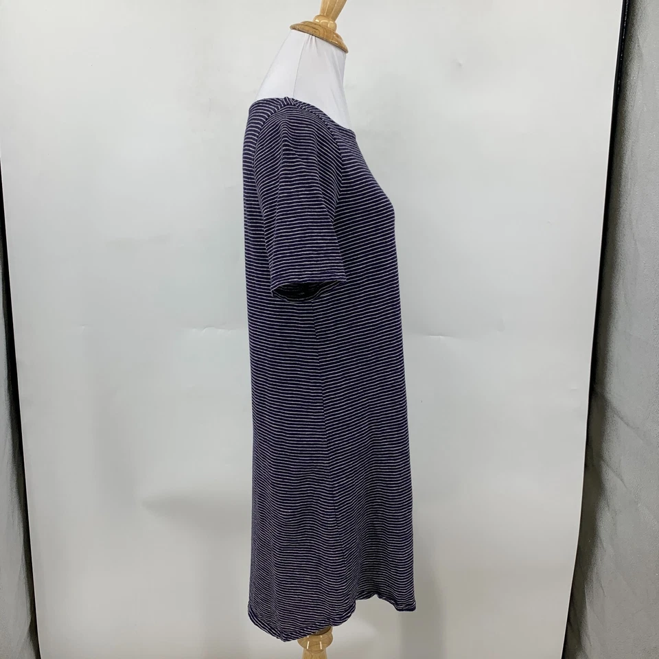 Vestido Camiseta Eileen Fisher Mujer PS Petite Pequeño Rayas Algodón Orgánico Cáñamo Foto 4 de 4