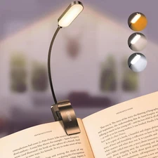 Gritin 16 LED Rechargeable Book Light for Reading in Bed- Eye Caring 3 Color Tem