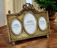 Edler 3-er Bilderrahmen Prunk Antikstil Barock Gold Dutch Style 21cmx25,5cm NEU