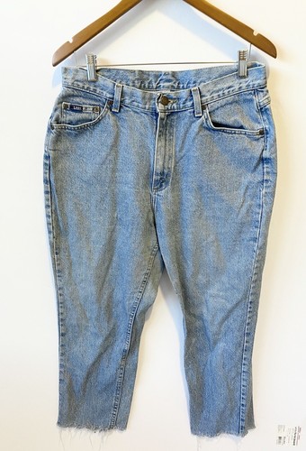 Mom Denim Jeans Trendy Fray Hem Size 