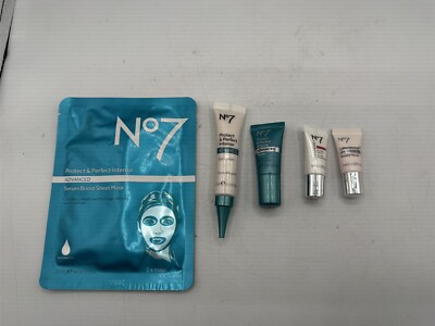 NO 7 LOT SHEET MASK - EYE CREAM - ADVANCED SERUM - FIRMING BOOSTER SERUM - LINE
