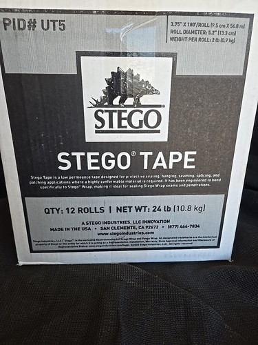 NEW 4 ROLLS STEGO TAPE SEAL, BOND & PATCH WORKS / STEGO WRAP 3.75" X 180' # UT5 - Picture 5 of 10