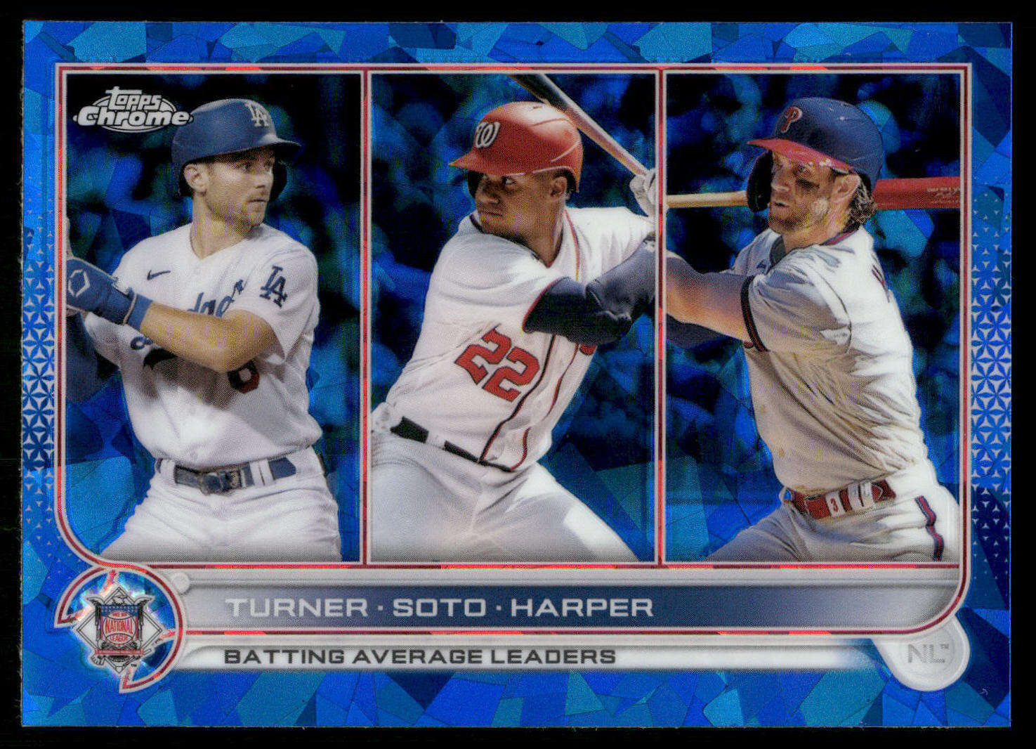 2022 Chrome Sapphire 59 NL Batting Average Leaders (Harper Soto Turner) eBay