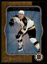 2007-08 O-Pee-Chee Micromotion P.J. Axelsson Boston Bruins #42
