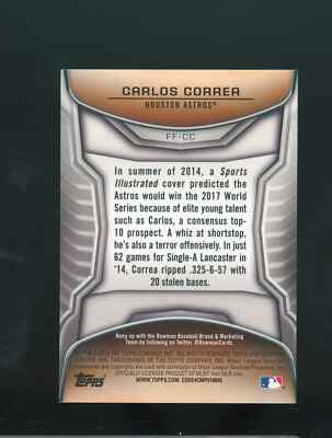 2014 Bowman Chrome Future The Franchise #FF-CC Carlos Correa Mini