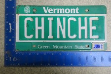 Vermont VT License Plate Tag Vanity Chinche Bed Bug Pest Dive Hotels Flea #1