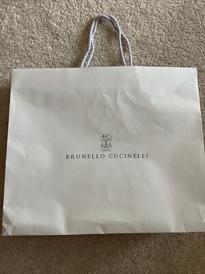 Brunello Cucinelli Reusable Paper Shopping Bag Gift Cream 14