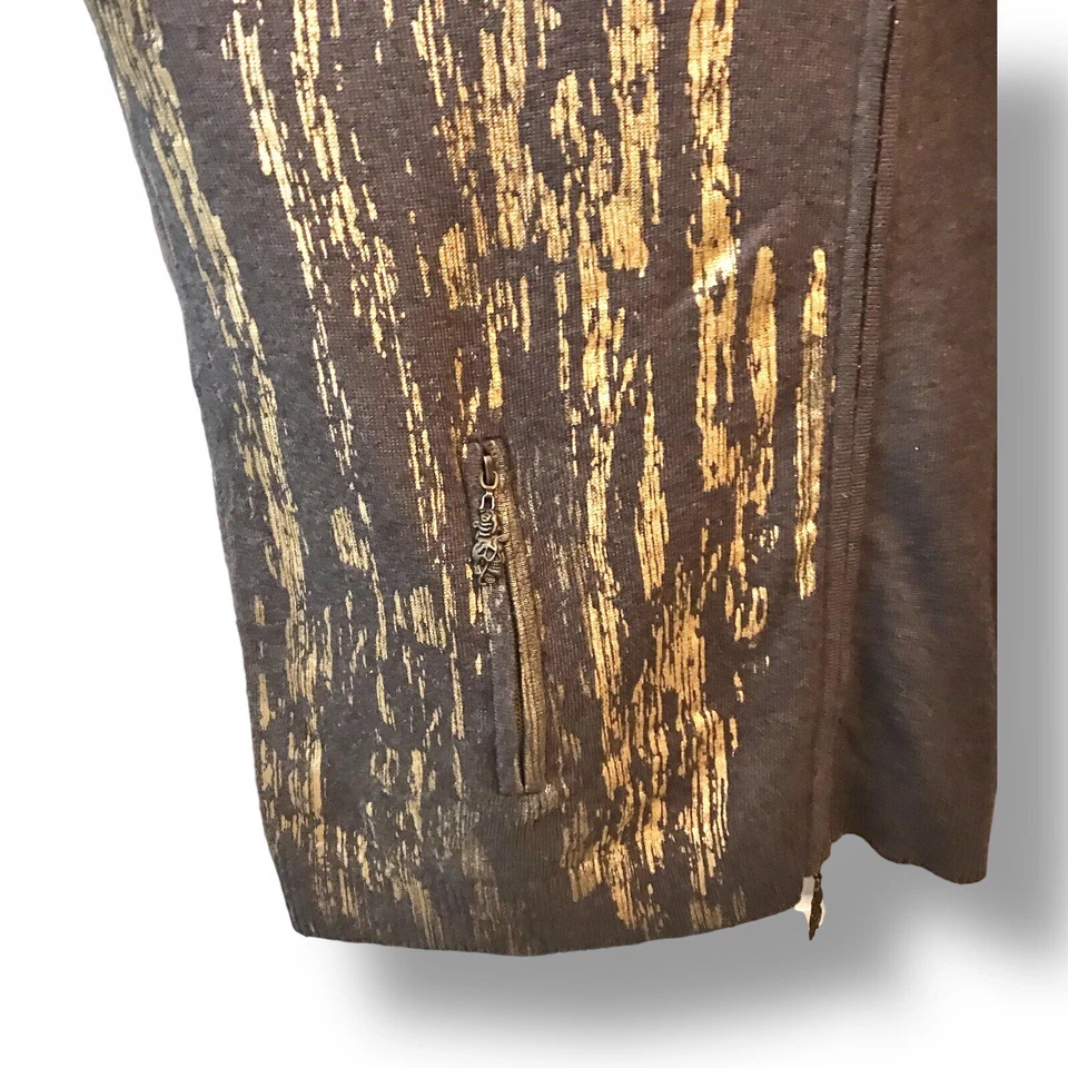 Suéter Ed Hardy Cremallera Completa Chaqueta de Pista Mezcla de Lana Serpiente Estrás Para Hombres XXL Foto 4 de 4