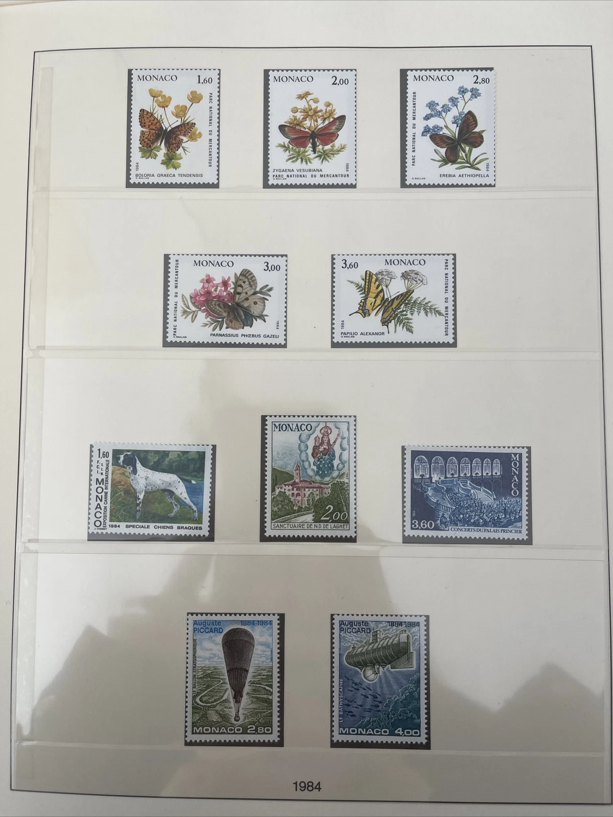Timbres Monaco Neuf Lindner No.186 1984 Page 117