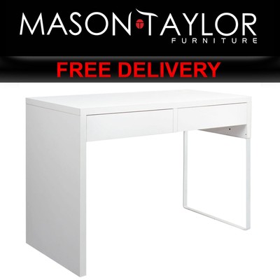 Mason Taylor Office Computer Desk Table W Drawers White Desk 2