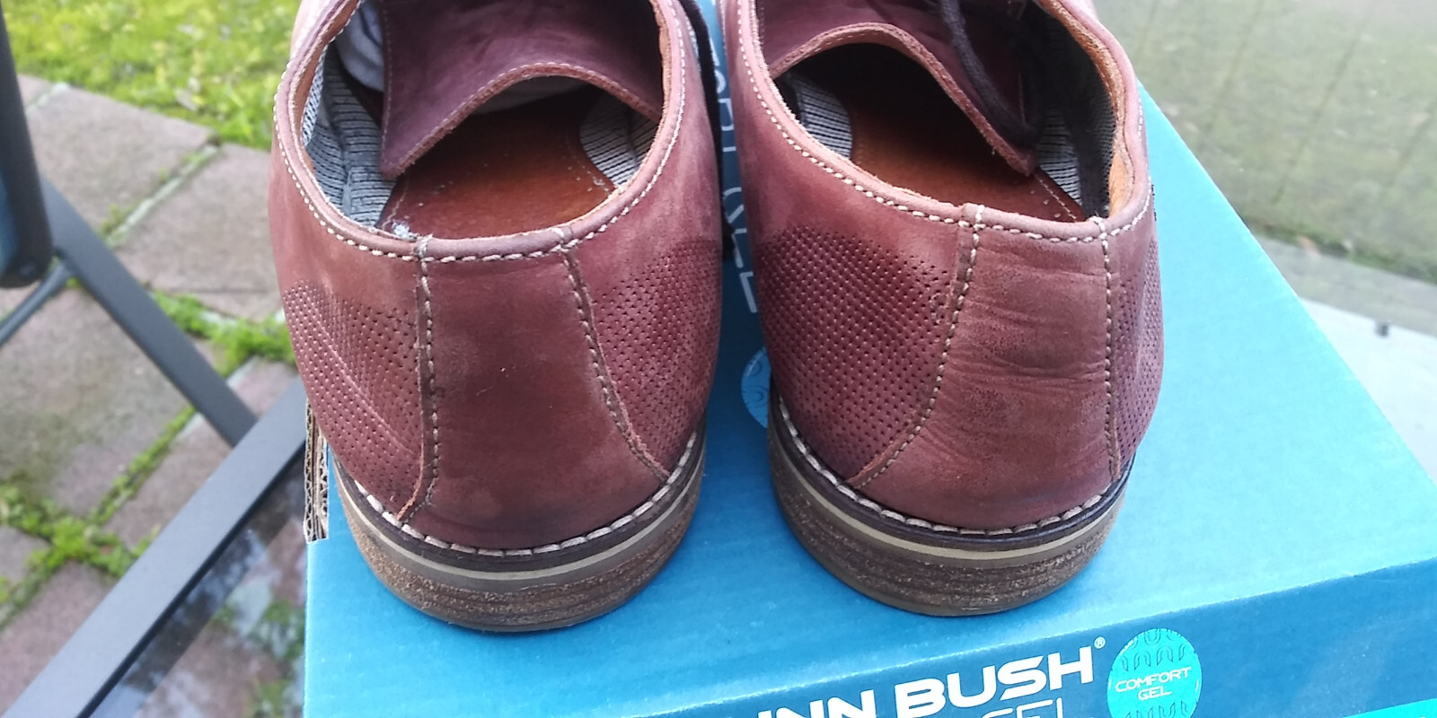 SAOLA Scarpe Oxford Alfani Chadwick Traforate Pelle Borgogna Uomo Tg 9 5 M