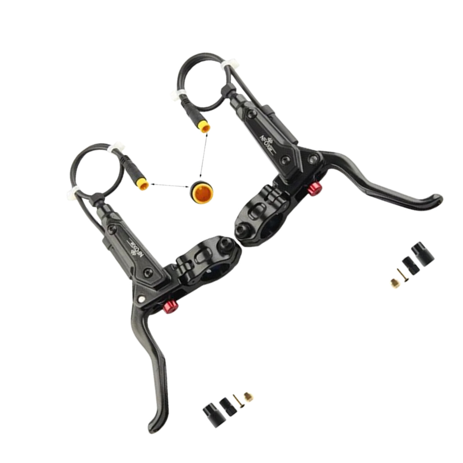 1 Pair Power Off Brake Handle 2/3Pin E-bike Oil Brake Lever Hydraulic Brake Neca