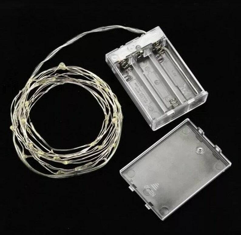 2m LED String Fairy light Silver Wire cool white Garden/ Home/Christmas