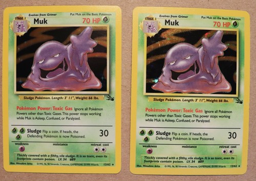 Muk Fossil Holo Pokemon Card Ebay