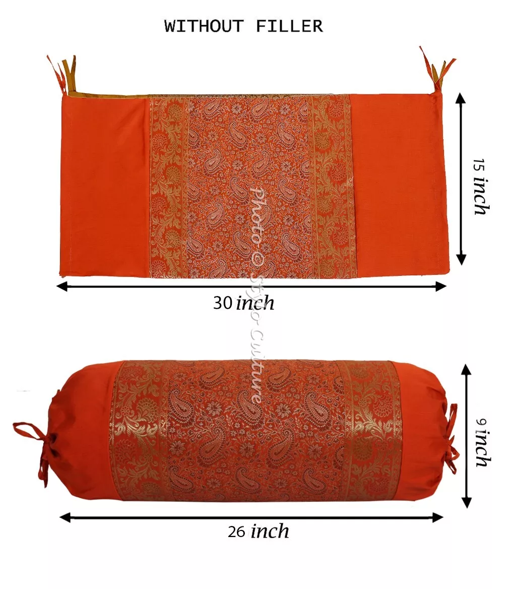 Bolster Cover Traditional Art Yoga Under Knee Pillow Cover Case 30