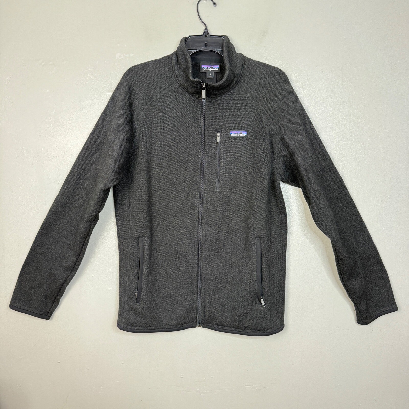 Patagonia Mens Better Sweater Polar Fleece Jacket Charcoal Size M