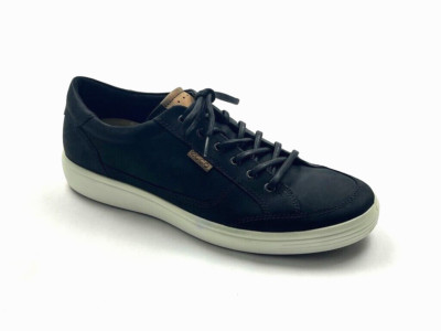 ECCO NIB $160 Mens Black Leather Soft 7 Sneakers Dress Shoes Size 45 11 / 11.5
