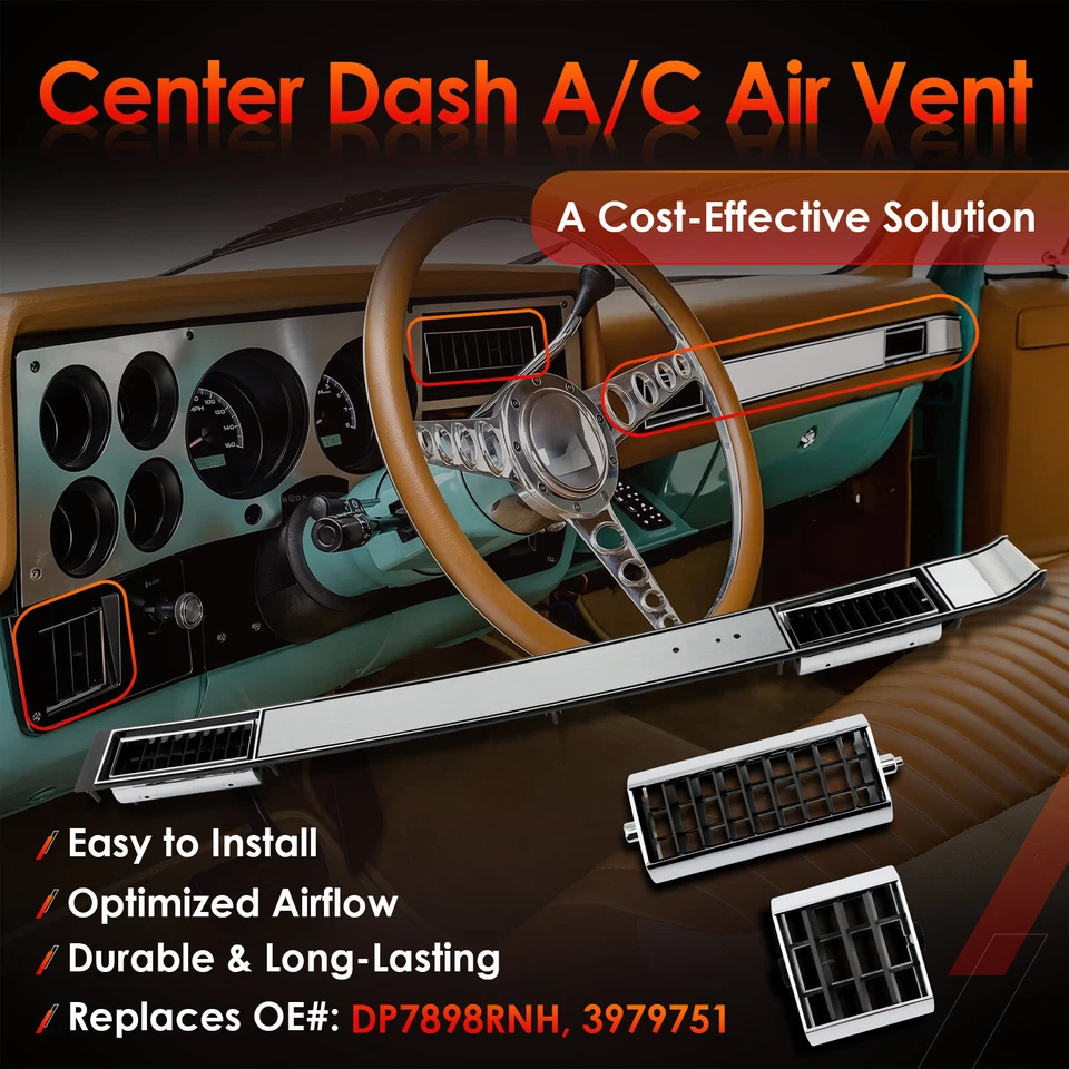 Center Dash A/C Air Vent Trim Plate For 81-91 Chevy Silverado GMC C/K 1500 2500 - Image 2 of 4