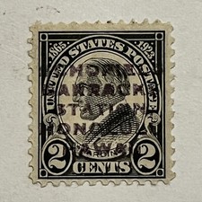 EARLY SCHOFIELD BARRACKS HONOLULU HAWAII OVERPRINT STAMP 1923 2C HARDING