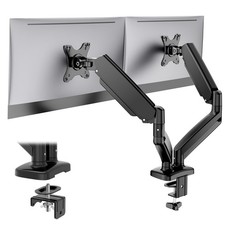 Dual Monitor Stand Gas Spring Desk Mount Arm Fits Two 32 Inch Screen 17.6 Lbs