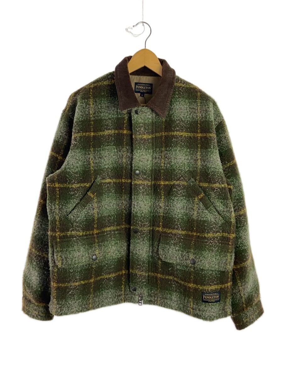Pendleton Wool Blouson M Allover Pattern Green - image 1