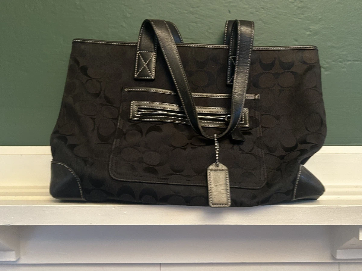 【COACH】Old Coach Leather Tote Bag 6104 Coach Legacy Tote Black Bags & Handbags for Women for sale | eBay