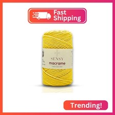 Sensy Premium 2mm - 160 Yards 100 Recycled Cotton Macrame Cord Crochet Bag Cord