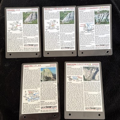 Gearloop Topo Cards Yosemite - Rock Climbing Guide