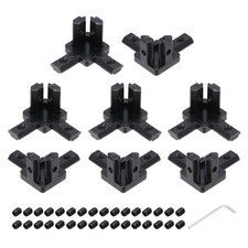 8Pcs 3-Way End Corner Bracket Connectors for 2020 Aluminum Extrusions, Black