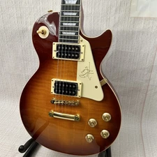 LP Jimmy Page Brown Burst Maple Top Electric Guitar Gold Parts USA Shipment