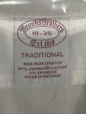 Brooks Brothers Men 18-35 Traditional Non-Iron Stretch White