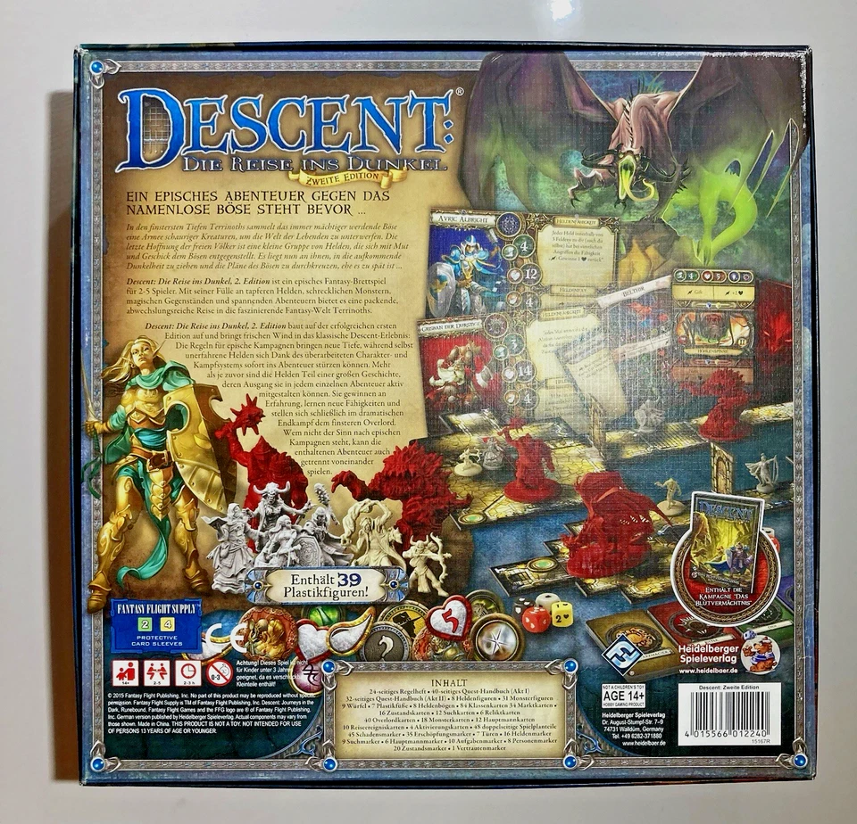 Descent: Die Reise ins Dunkel (Fantasy-Brettspiel; 2nd Edition) - unbespielt - Bild 2 von 3