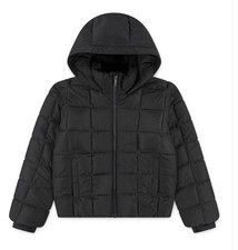Abercrombie  Fitch Kids Puffer Coat Faux Fur Lining 11/12 Black Unisex Jacket