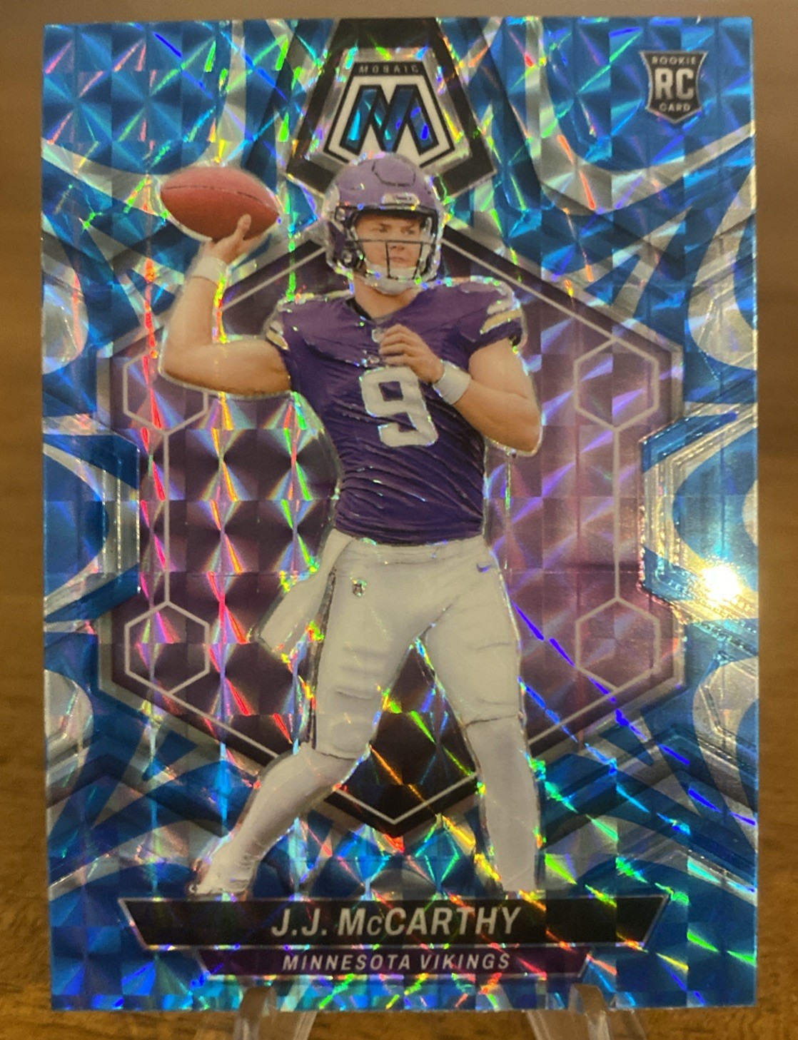 2024 Mosaic J.J. MCCARTHY Blue Reactive Mosaic Prizm #310