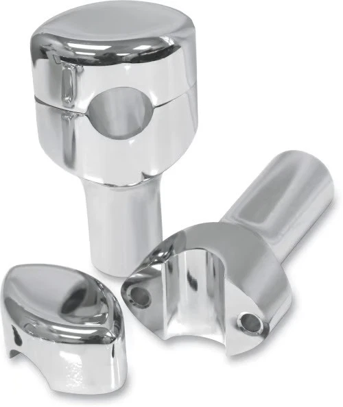 Elevador liso LA Choppers para 1 pulgada Manillar - 3 pulgadas Motocicleta alta - cromada Foto 2 de 4