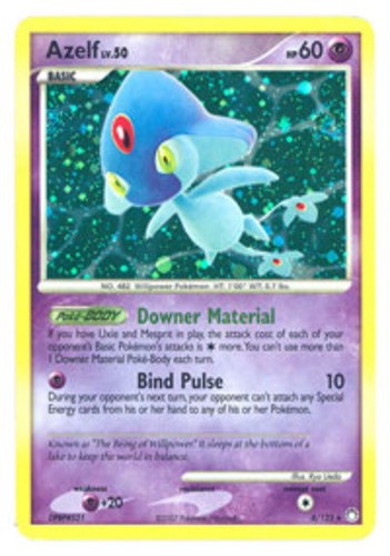 Moderately Played Azelf - 4/123 - Holo Rare Pokemon Mysterious Treasures