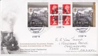 GB ROYAL MAIL FDC COVER 2014 STAMP BOOKLET PM45 HANDWRITTEN LOCOMOTIVES OF WALES