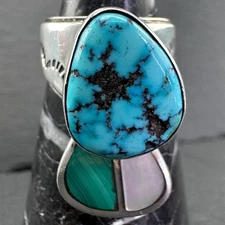 Hopi, Native American Sterling Silver Ring Size 8 1/2