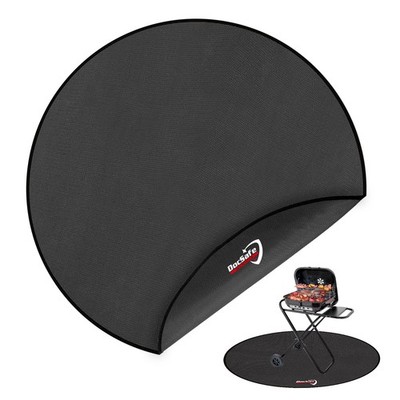 42'' Round Fire Pit Mat 4-Layer Fireproof Under Grill Mat Heat Insulated Indoo...