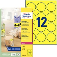 Avery Zweckform Stick&Lift Etiketten, Rund: 63,5 Mm, Gelb 1 Bis 20 Stk