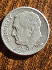 1946 Roosevelt Dime • No Mint Mark • 90% Silver • Circulated • Philadelphia Mint