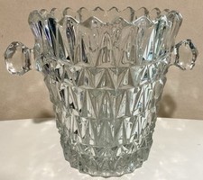 Vintage Crystal Glass Ice Bucket, Small