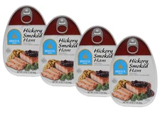 4 Pack Bristol Hickory Smoked Cooked Canned Ham, High Protein, 16oz Aluminum Can