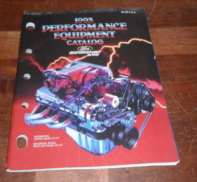 #ad 1993 Ford Motorsport SVO Performance Equipment Parts Catalog Cobra SVT Brochure $19.93