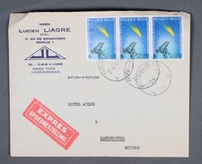 MayfairStamps Belgium 1966 Strip Observatory Comet Brussels to Kandersteg Switze