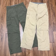 2x REI Youth Boys Large 14-16 Convertible Pants Outdoors Hiking Adjustable Waist